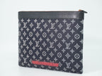 Louis Vuitton LV Pochette Apollo Monogram Ink Upside Down Clutch Navy Pink — view 2