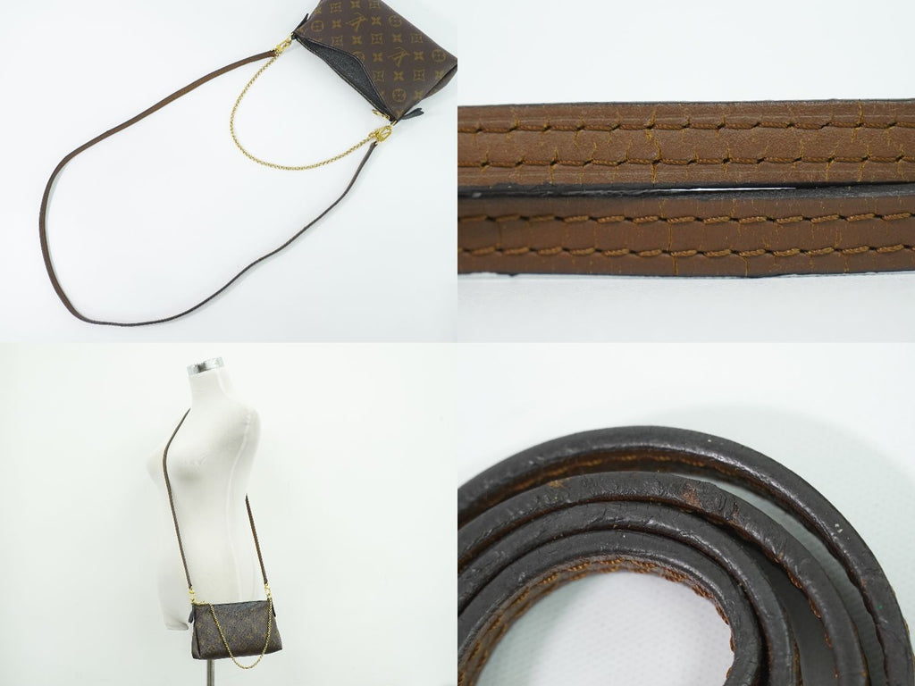 Louis Vuitton LV Pallas Clutch Monogram 2-Way Shoulder Bag Brown — view 6