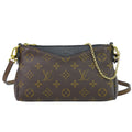 Louis Vuitton LV Pallas Clutch Monogram 2-Way Shoulder Bag Brown
