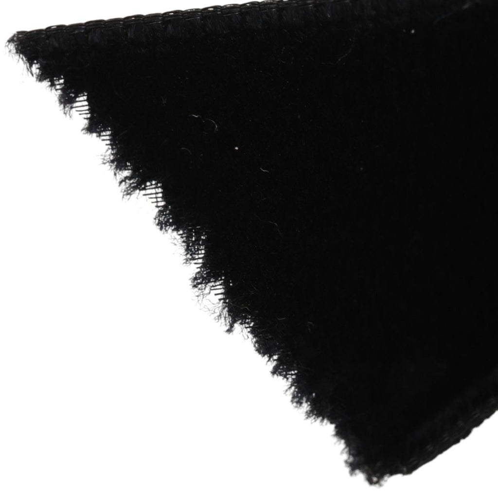 Dior Safety Pin Motif Ribbon Velvet Metal Black Silver Brooch — view 4