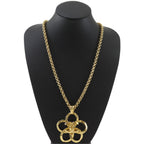 Chanel CC Logo Flower Turnlock Vintage Gold Plated 96P Necklace — view 2