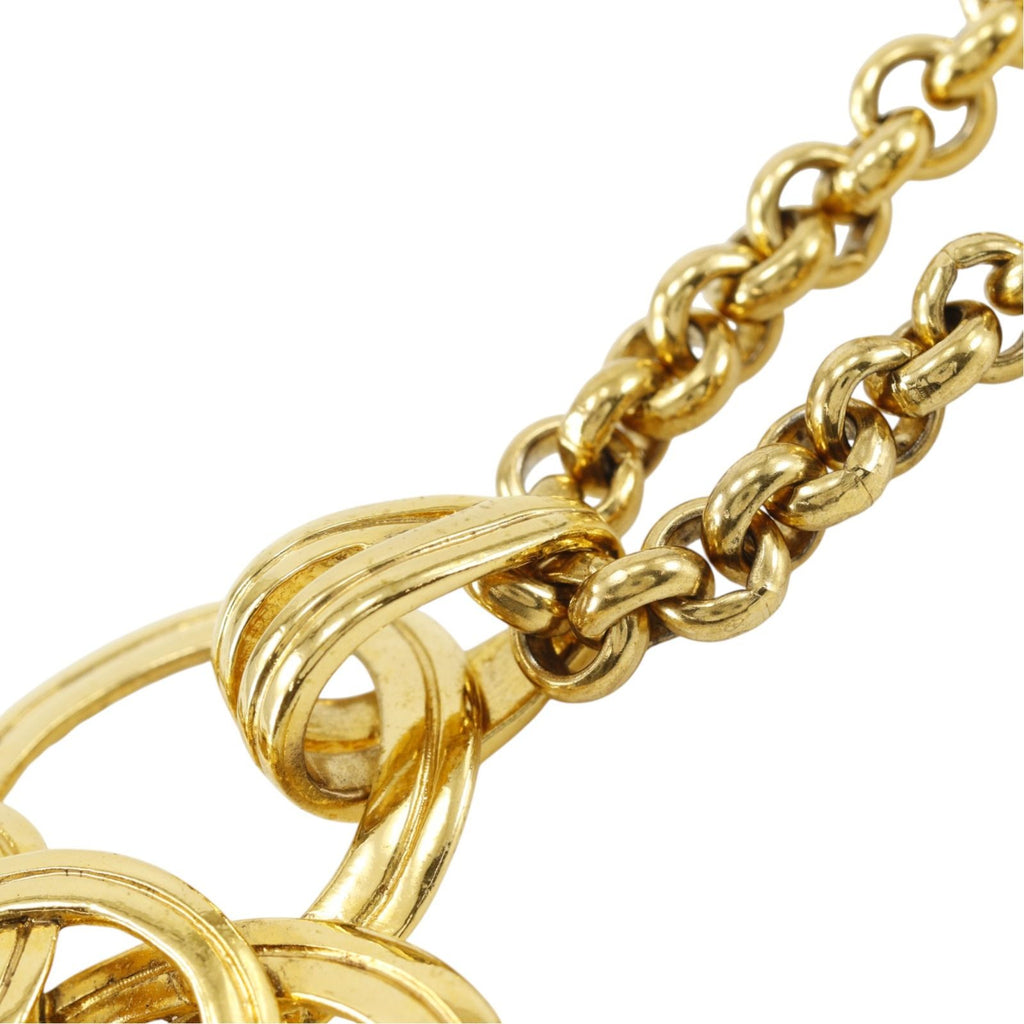 Chanel CC Logo Flower Turnlock Vintage Gold Plated 96P Necklace — view 5