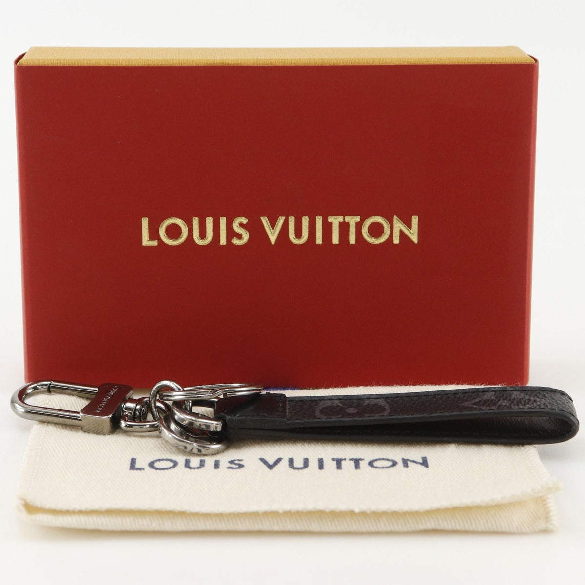 Louis Vuitton Porte Cles Dragonne Monogram Eclipse Canvas Black Key Holder — view 8