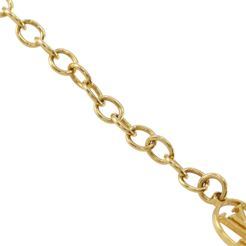 Louis Vuitton Essential V Gold Plated Necklace — view 6