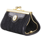 Dior Trotter Kiss Lock Vintage Nylon Canvas Black Coin Purse — view 2