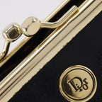 Dior Trotter Kiss Lock Vintage Nylon Canvas Black Coin Purse — view 8