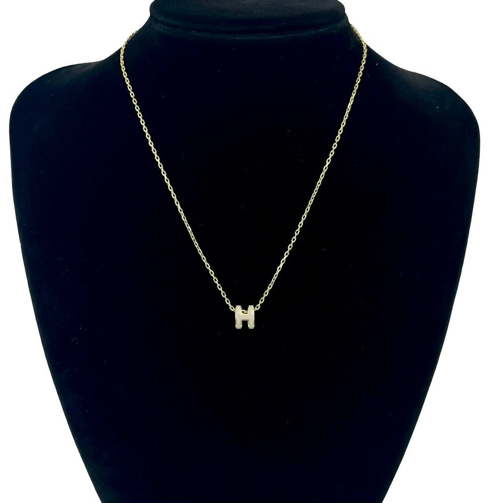 Hermes Mini Pop H Pendant Choker Rose Dragee Gold — view 2