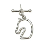 Hermes Earrings Tonnaire Pair Silver Colored Black Horse — view 8