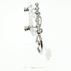 Hermes Earrings Tonnaire Pair Silver Colored Black Horse — view 4