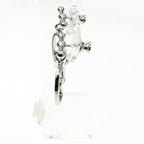 Hermes Earrings Tonnaire Pair Silver Colored Black Horse — view 3