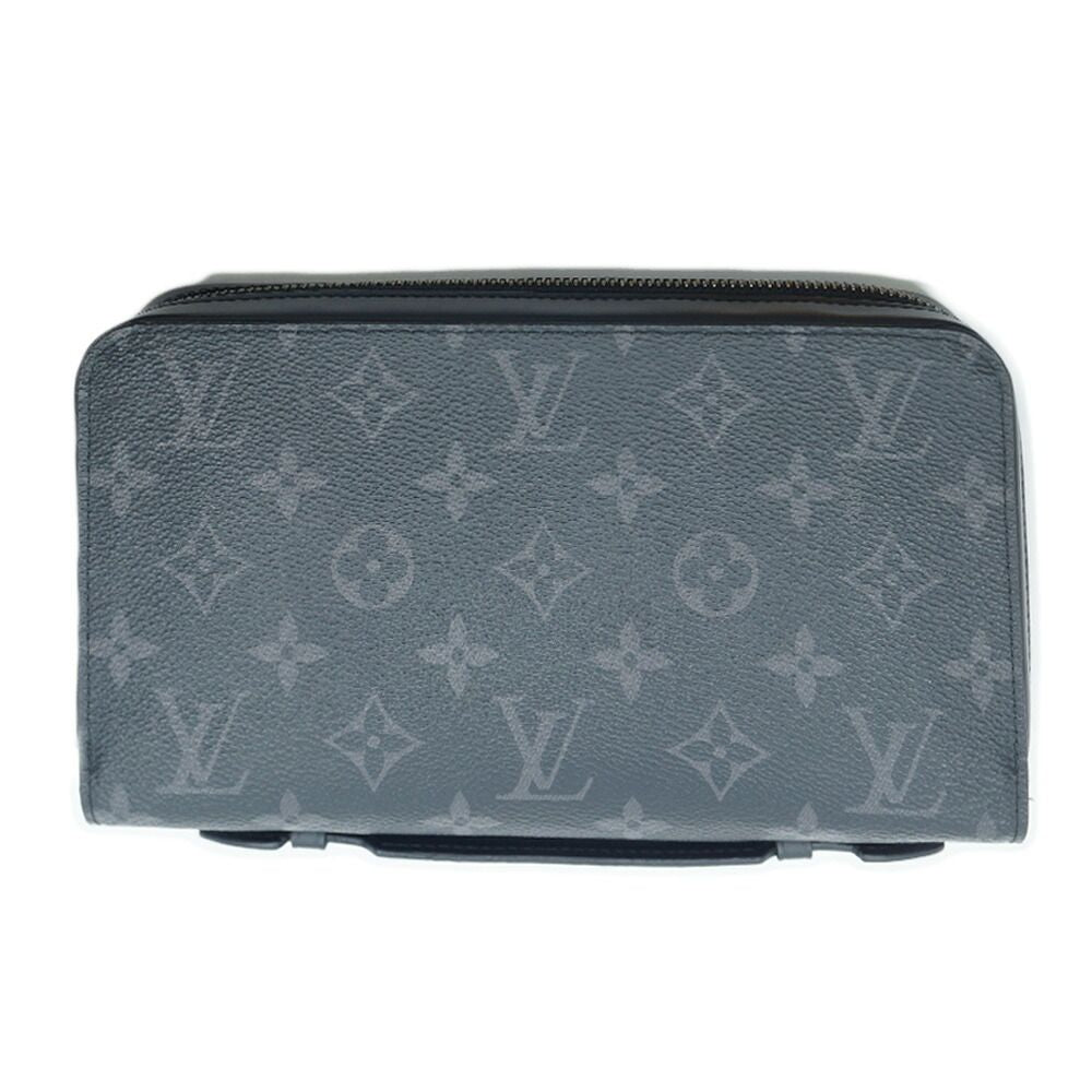 Louis Vuitton Monogram Eclipse Zippy XL Wallet Black Gray Silver — view 2