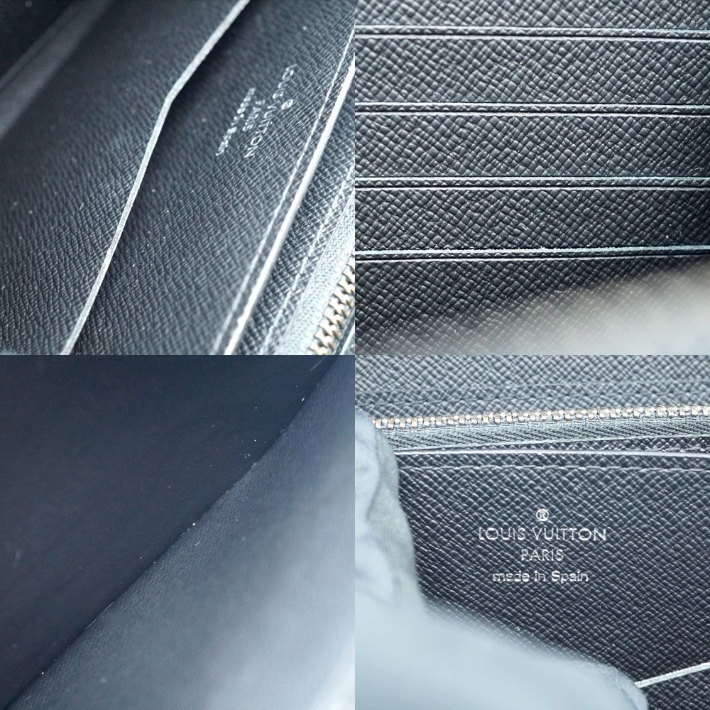 Louis Vuitton Monogram Eclipse Zippy XL Wallet Black Gray Silver — view 8