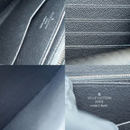 Louis Vuitton Monogram Eclipse Zippy XL Wallet Black Gray Silver — view 8