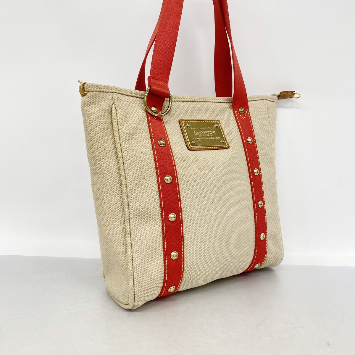 Louis Vuitton Tote Bag Antigua Cabas MM Beige — view 2