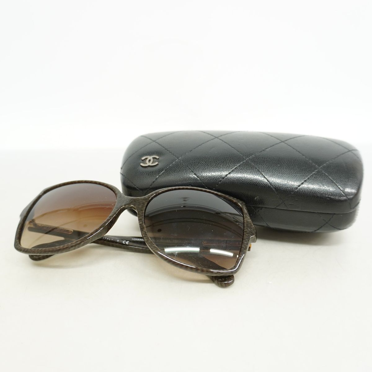 Chanel Sunglasses Acetate Brown Silver Eyewear — view 7