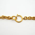 Chanel Necklace Vintage CC Logo Round Circle Gold Plated — view 4