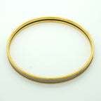 Hermes Bangle Uni Gold Plated Beige Bracelet — view 2