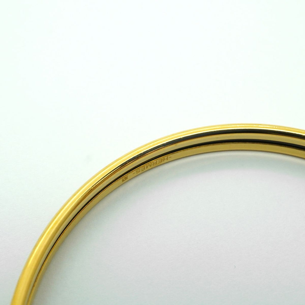 Hermes Bangle Uni Gold Plated Beige Bracelet — view 7