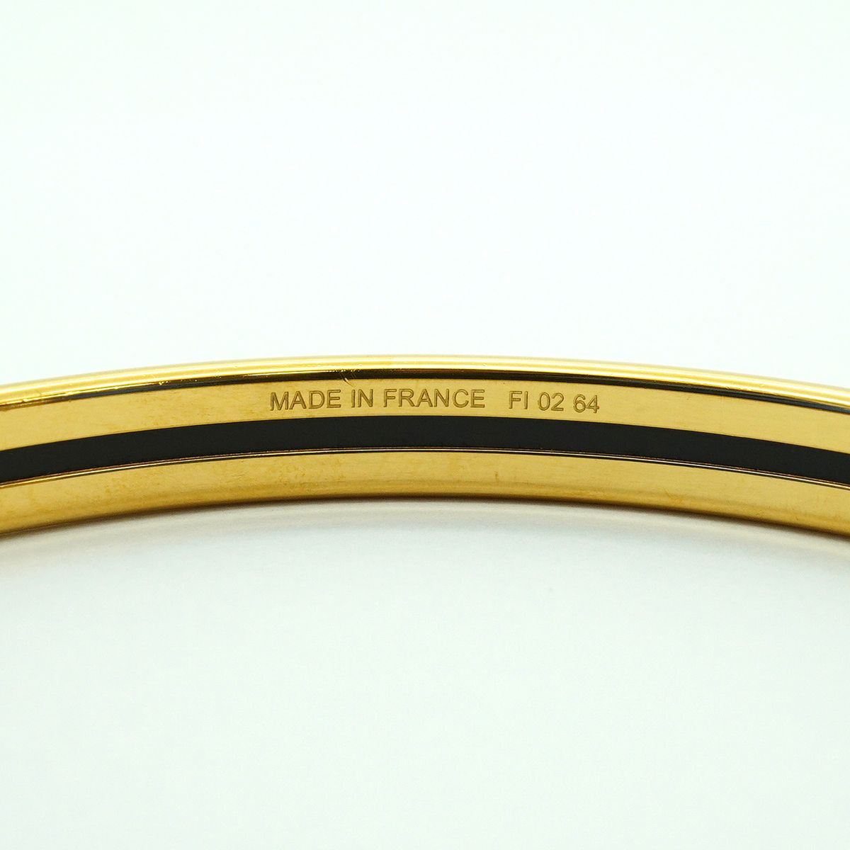 Hermes Bangle Uni Gold Plated Beige Bracelet — view 5