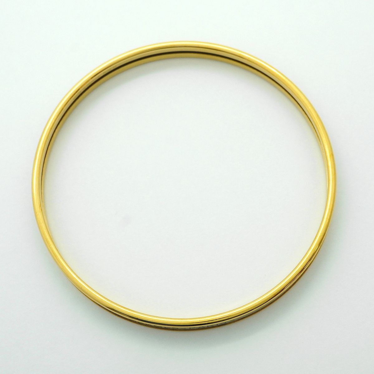 Hermes Bangle Uni Gold Plated Beige Bracelet — view 3