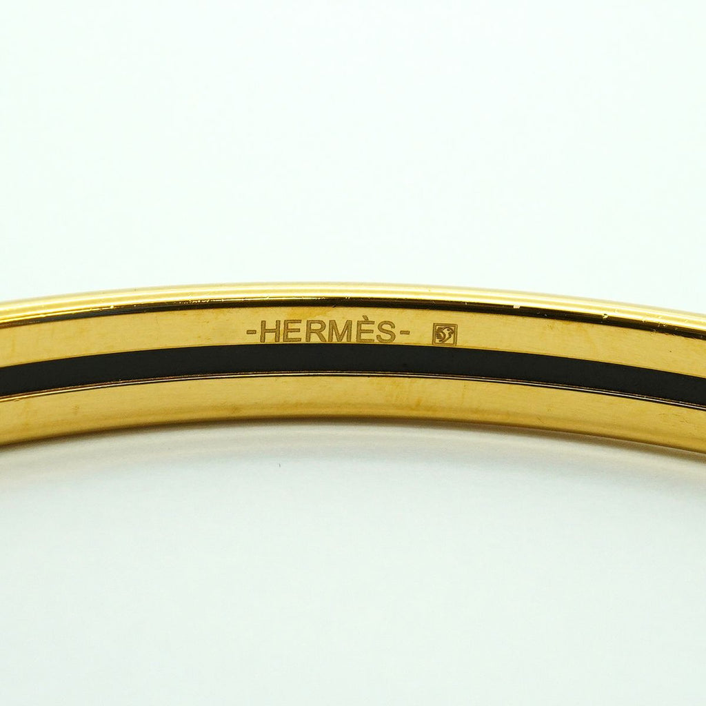 Hermes Bangle Uni Gold Plated Beige Bracelet — view 4
