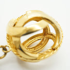 Chanel Necklace Vintage CC Logo Gold Plated — view 8