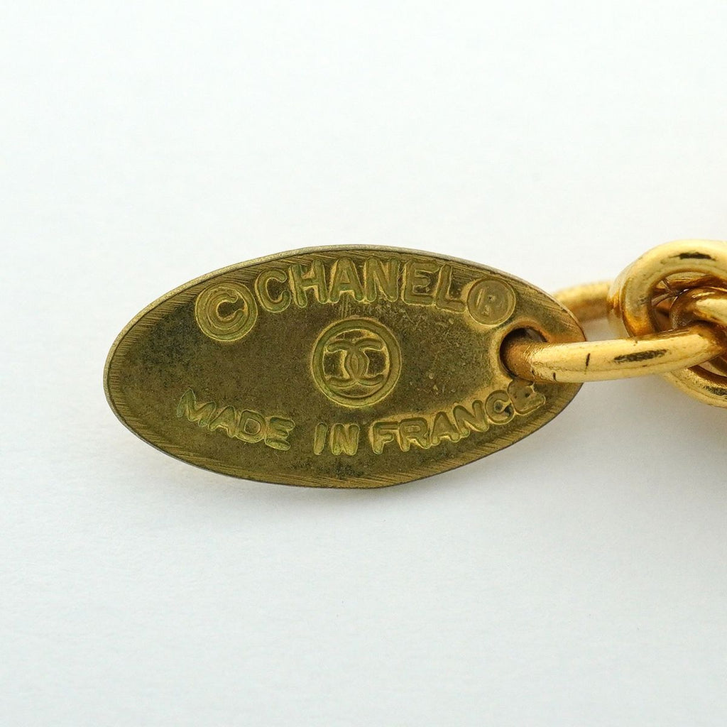 Chanel Necklace Vintage CC Logo Gold Plated — view 5