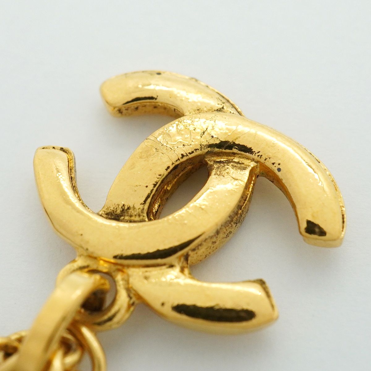 Chanel Necklace Vintage CC Logo Gold Plated — view 8