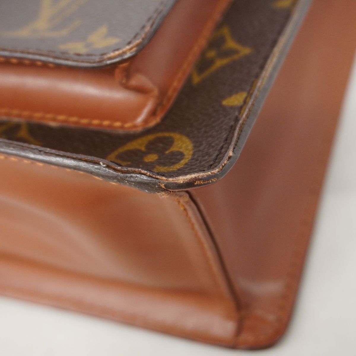 Louis Vuitton Handbag Monogram Monceau 28 Brown 2-Way Bag — view 8