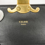 Celine Shoulder Bag Triomphe Mini Claude Leather Black Gold — view 5