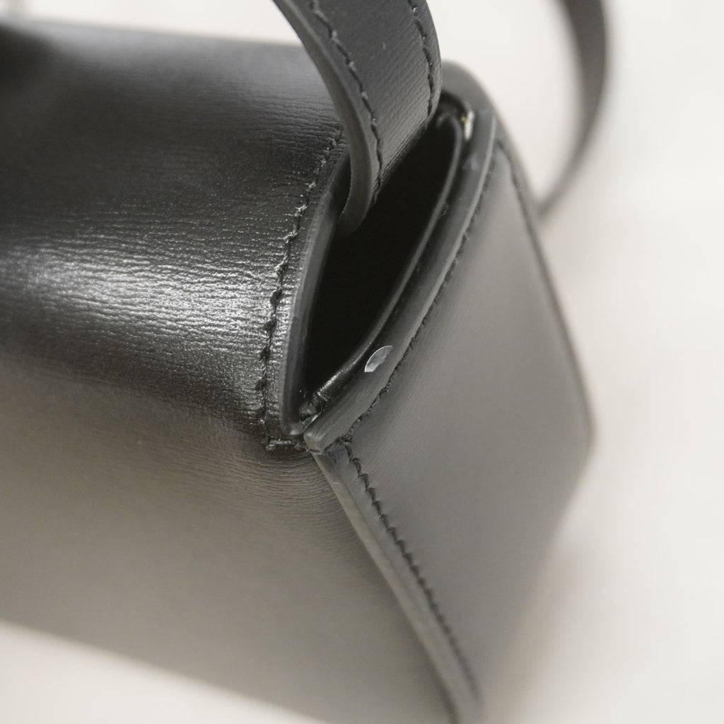 Celine Shoulder Bag Triomphe Mini Claude Leather Black Gold — view 7