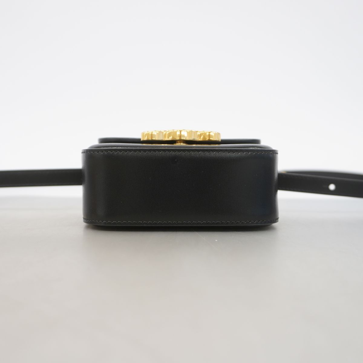 Celine Shoulder Bag Triomphe Mini Claude Leather Black Gold — view 3