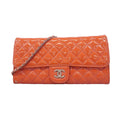 Chanel Shoulder Bag Brilliant Patent Leather Pink Silver
