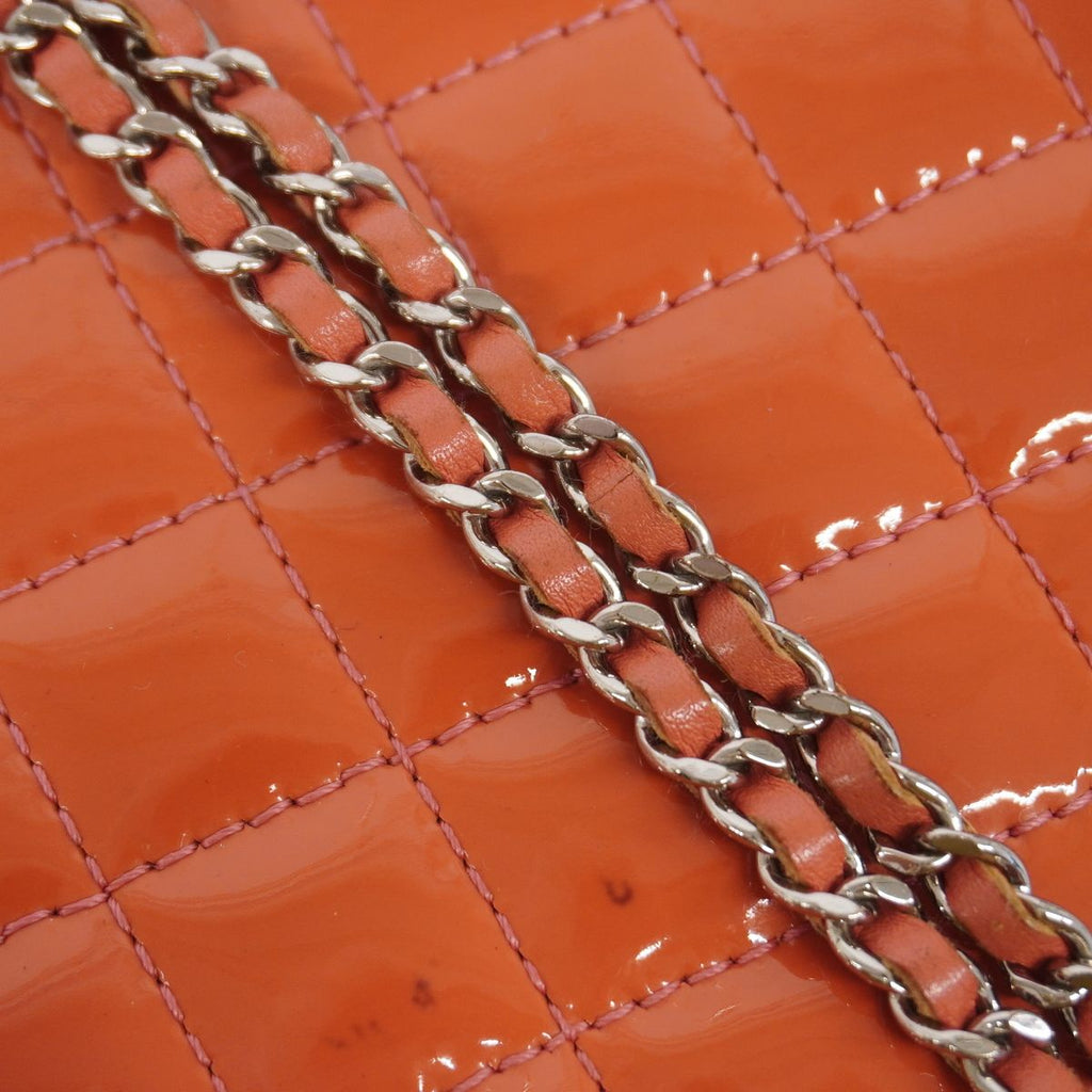 Chanel Shoulder Bag Brilliant Patent Leather Pink Silver — view 8