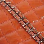 Chanel Shoulder Bag Brilliant Patent Leather Pink Silver — view 8