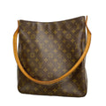 Louis Vuitton Shoulder Bag Monogram Looping GM Brown
