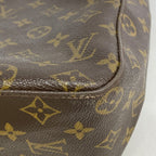 Louis Vuitton Shoulder Bag Monogram Looping GM Brown — view 7