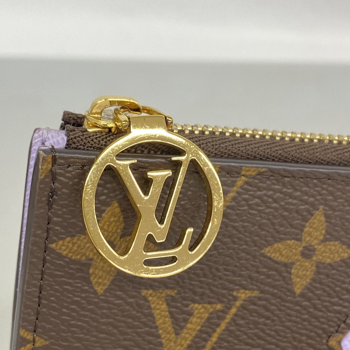 Louis Vuitton Coin Purse Monogram Card Case Romy Lilac — view 6