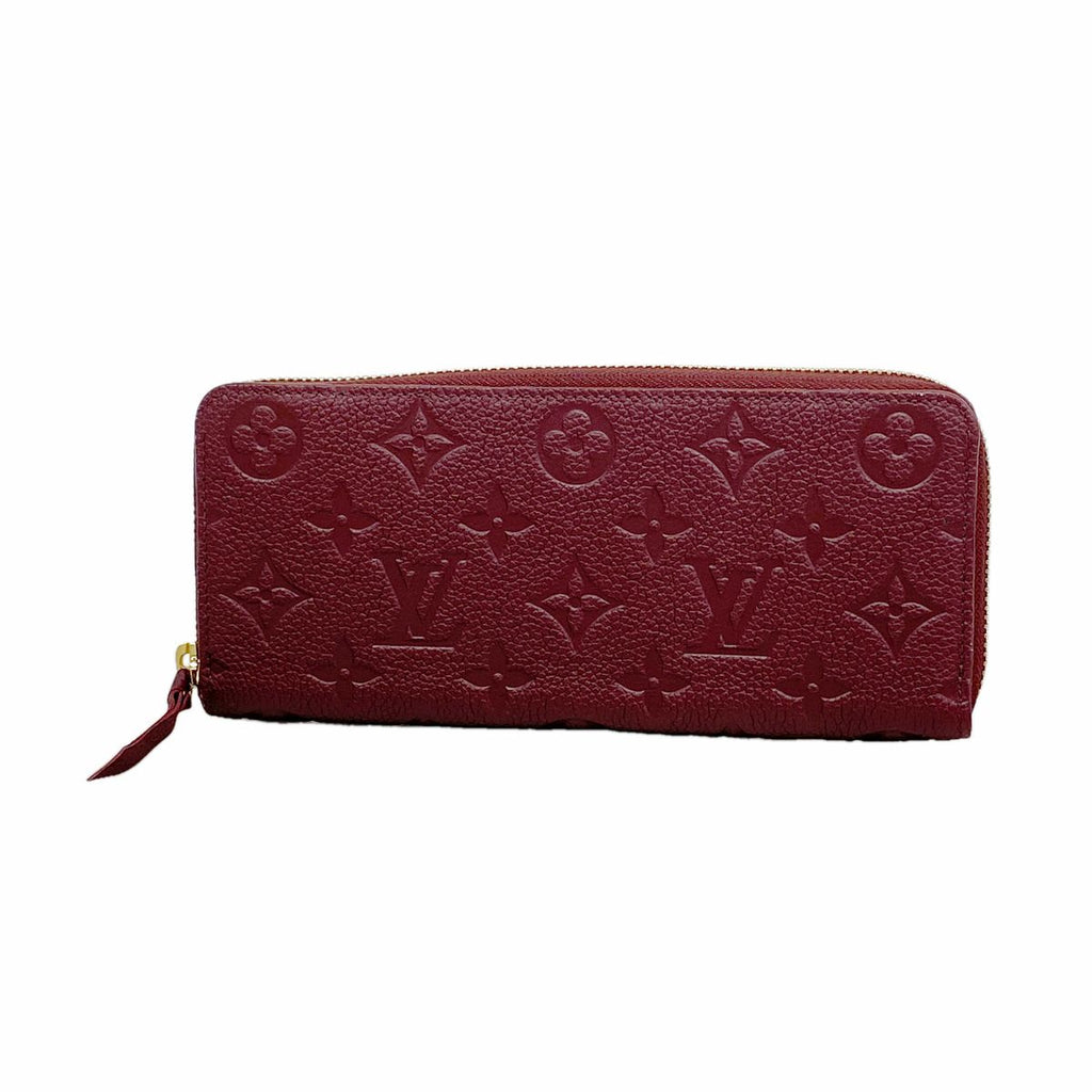 Louis Vuitton Wallet Monogram Empreinte Portefeuille Clemence Grenad Red