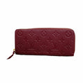 Louis Vuitton Wallet Monogram Empreinte Portefeuille Clemence Grenad Red