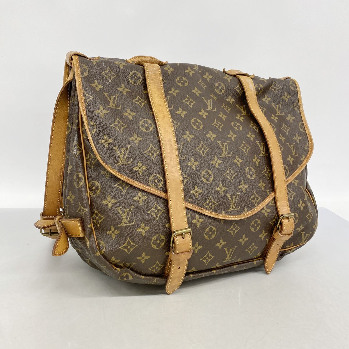 Louis Vuitton Shoulder Bag Monogram Saumur 43 Brown — view 2