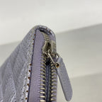 Chanel Wallet Quilted Perforated Leather Purple Silver — view 7