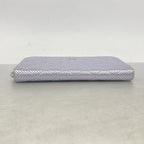 Chanel Wallet Quilted Perforated Leather Purple Silver — view 2