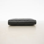Chanel Wallet Quilted Caviar Leather Black Gold — view 2