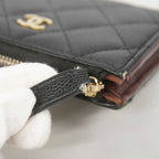 Chanel Wallet Quilted Caviar Leather Black Gold — view 7