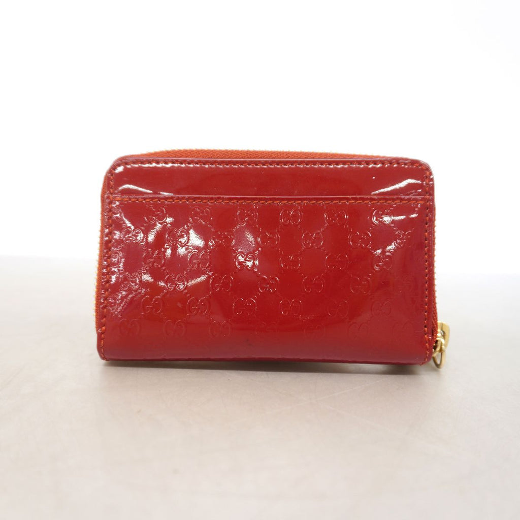 Gucci Coin Purse Micro Guccissima Patent Red Champagne Gold — view 8