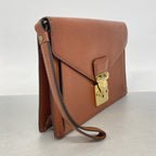 Louis Vuitton Clutch Epi Pochette Series Dragonne Kenya Brown — view 2
