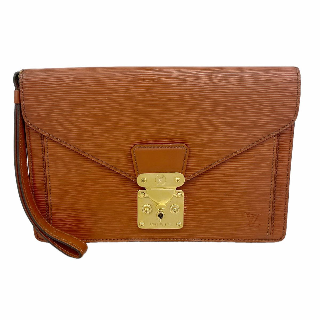 Louis Vuitton Clutch Epi Pochette Series Dragonne Kenya Brown