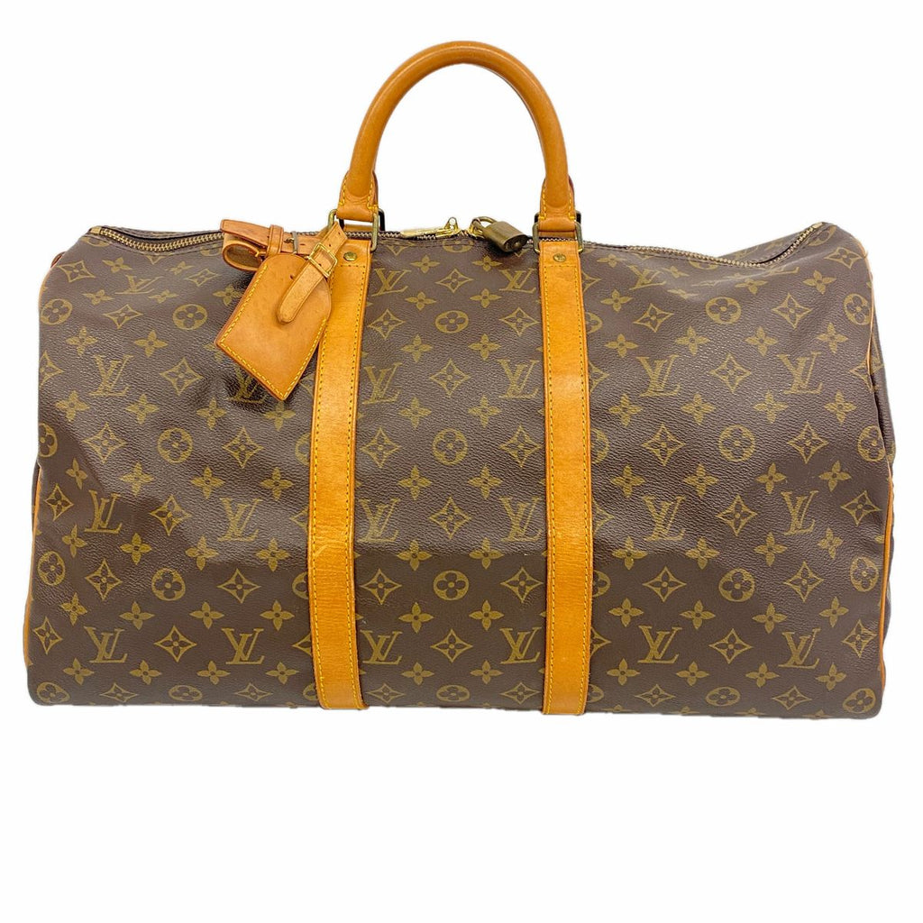 Louis Vuitton Boston Bag Monogram Keepall 50 Brown