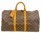 Louis Vuitton Boston Bag Monogram Keepall 50 Brown